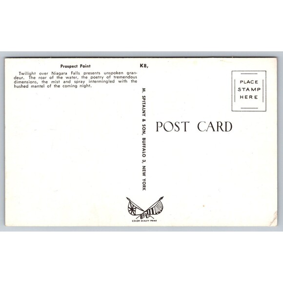 Postcard New York Niagara Falls Prospect Point NY c1950s Vintage Bridge - Picture 2 of 2